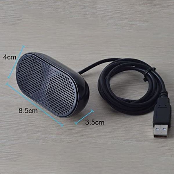 USB Minihögtalare Datorhögtalare Strömförsörjd Stereo Multimedia Högtalare för Notebook Laptop PC (Svart)
