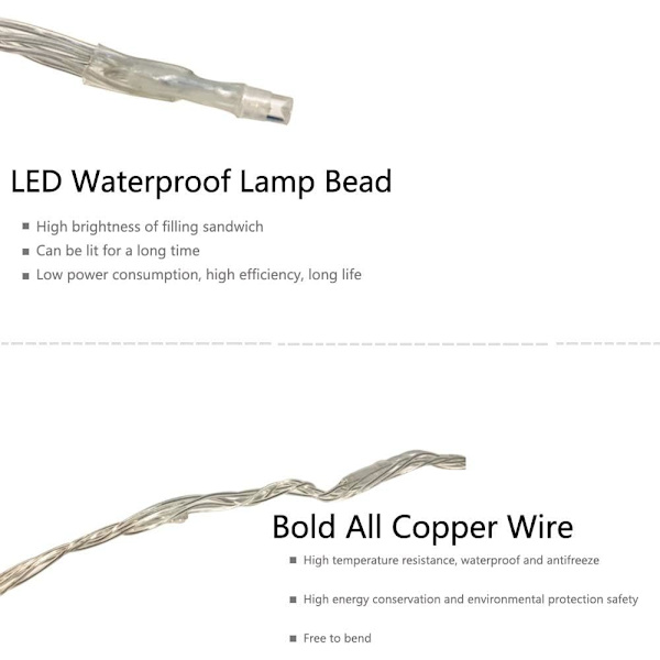 3x2m Regngardin LED-slinga med vattenflödeseffekt Vattenfall Meteorskur Regnsträngljus Julbröllopsgardin Isristar Fe C