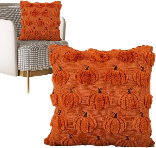 Dekorative pudebetræk - 45*45 cm, græskar Halloween pudebetræk - til sofa, sofa - ingen kerne