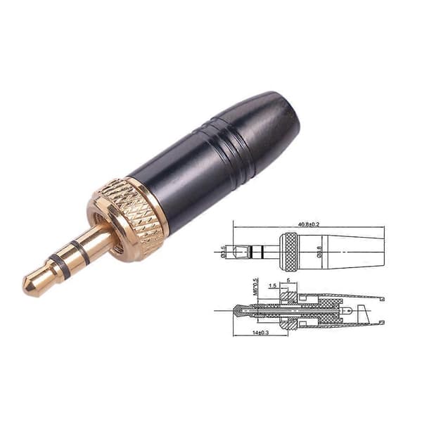 5 Pcs Lavalier Lapel Microphone 3.5mm Audio Plug with M6 Internal Thread Internal Thread Cable for-So