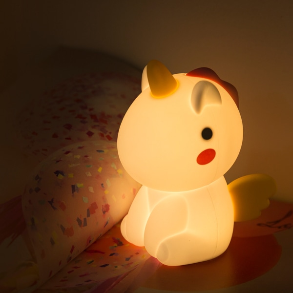 Unicorn nattlampa för barn Uppladdningsbar LED nattlampa Baby sänglampa med färger Bärbar USB nattlampa säng för barn, sovrum, present