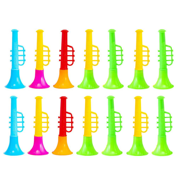 20 stk. Legetøjs Trompeter til Husholdningen - Sjove Plastik Trompeter - Mini Plastik Trompeter - Tilbehør til Børn - Tilfældig Farve Random Color 20pcs 10X4CM