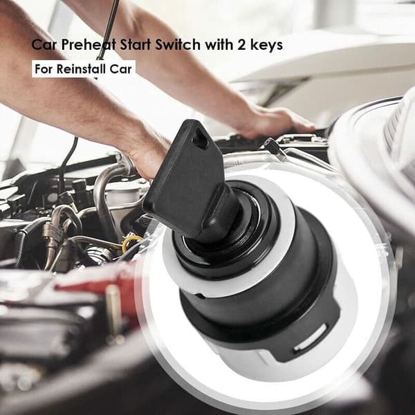 Vehicle Ignition Switch, 9-Pin Ignition Switch, 24V Ignition Starter Switch, Suitable for Carts