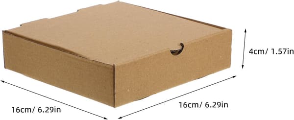 10 Pcs Kraft Paper Pizza Boxes 6-inch Takeaway Containers Pizza Boxes