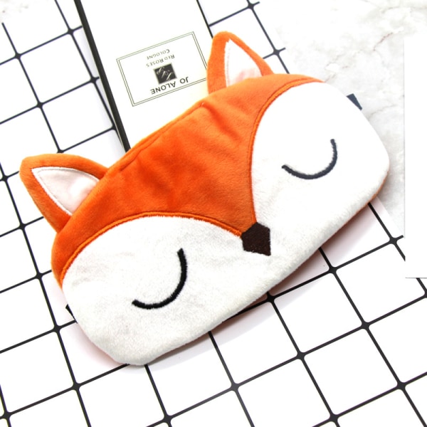 Søt nyhet dyr Orange Fox Puppy Funny Eye Mask for Sove for barn Voksen Eye Cover Sleep Mask Funny Eye Covers for