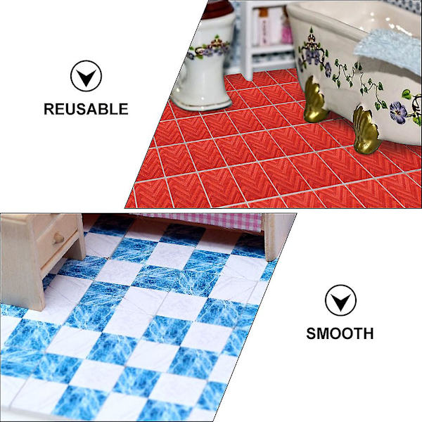 36 kpl Miniatyyri Lattialautoja Puinen Mini Talo DIY Lattiat Koristelu Lattia Decor3X3CM
