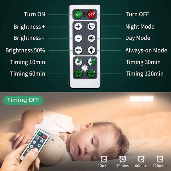 Remote Control Wardrobe Light Rechargeable Magnetic Dimmable Light Strip