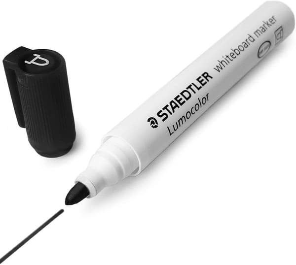 Whiteboard Marker Pens 351 - Torrraderbara pennor - Kulspets - 4-pack svart