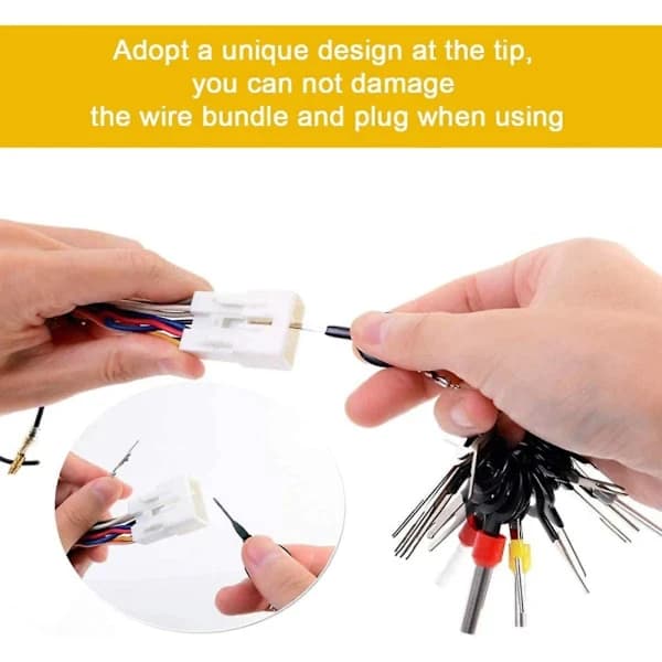 Terminal Ejector Kit Terminal Removal Tool, Electrical Wiring Car Disassembly Tool Connection Crimp Pin Puller 41pcs