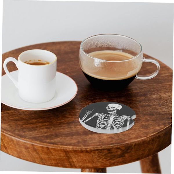 Pack Skull Pattern Coasters Gothic Car Interior