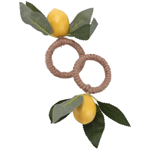 Citron Servettringar Set, Citronranka Servettringar, för Hem, Högtidsdekor