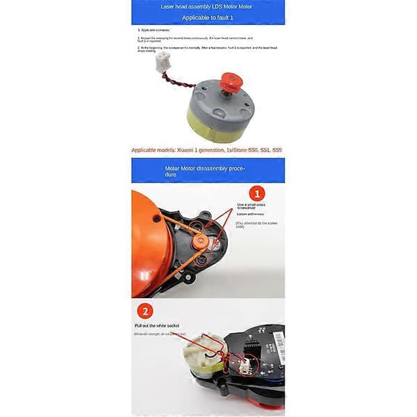 Laser-afstandssensor LDS til Xiaomi MI 1S 1. generation SDJQR01RR Robotstøvsuger Tilbehør (FMY)