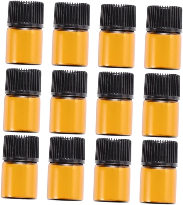 36 st mini glasparfymflaska oljedispenser rese eterisk olja flaskor för kemi och parfymförvaring