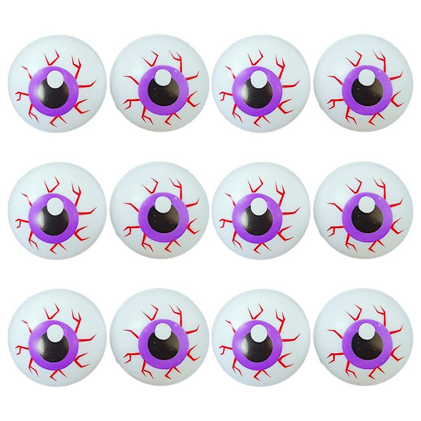 12 stk Hoppballer Halloween Tema Design Hoppballer for Barn Jenter Gutter Lilla