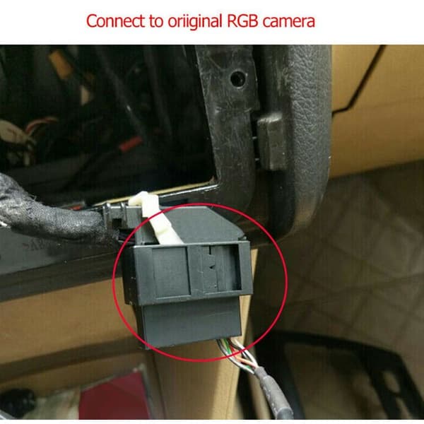 RGB-signal til () AV CVBS-konverter dekoderboksadapter passer til Golf 6 CC fabriksmonteret bakkamera