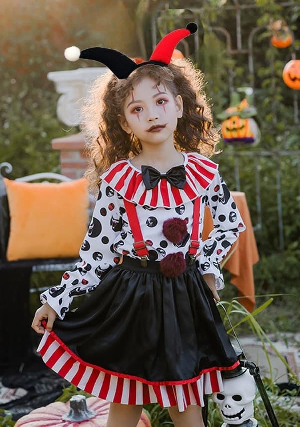 Halloween Edderkop Spøgelse Græskar Hårbånd Rollespil Djævel Hårbånd (Klovn Sort og Rød)