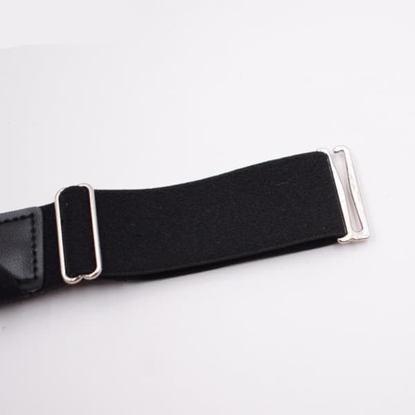 Skjorteholdere til mænd, elastiske skridsikre clips, nylon, sort