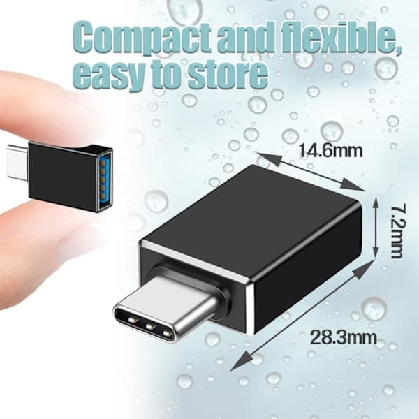 Supersnabb adapter USB-C till USB 3.0 Svart