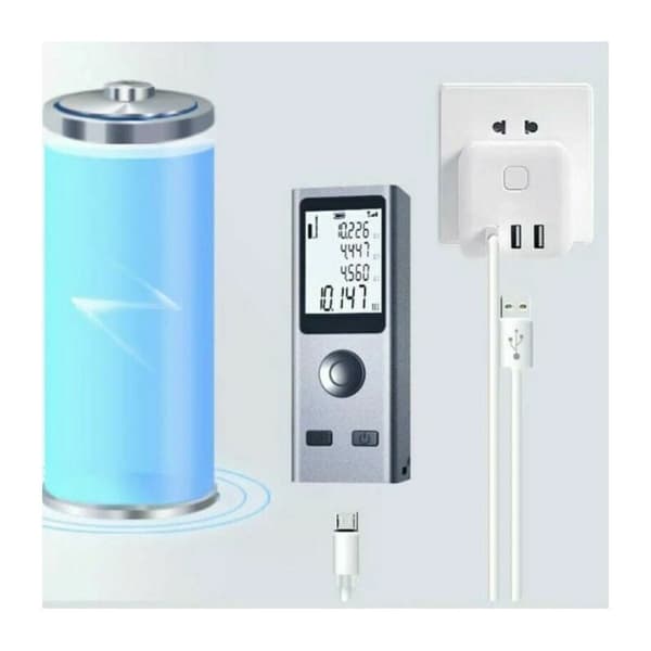Debuns – 30m Digital Laser Distance Meter – Micro USB Rechargeable – ±2mm Accuracy – For Continuous and Volumetric Measurements