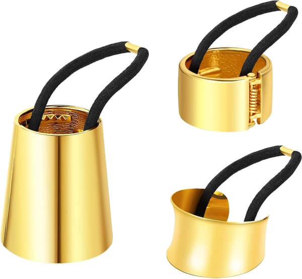 3 stk 3 stiler (gull) metall sirkel hår mansjett elastisk hårbånd
