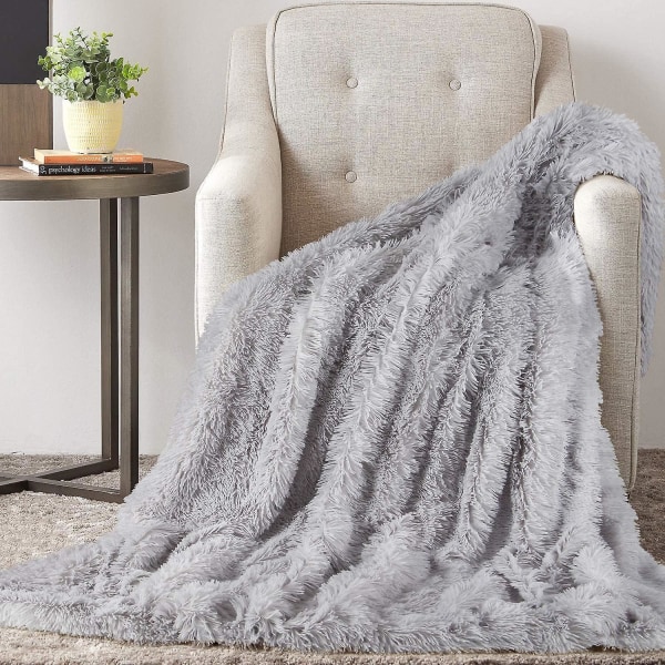 Cuddly Blanket Fur Blanket, Living Blanket, Microfiber Blanket, Fleece Blanket, Sofa Blanket, Air Conditioning Blanket Light For Couch160 x 200 cmGrau