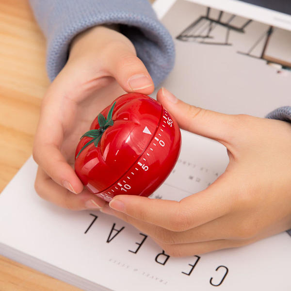 Kitchen Craft Mekanisk Opptrekkbar 60 Minutters Timer 360 Graders Roterende Tomatsformet Kjøkken Timer