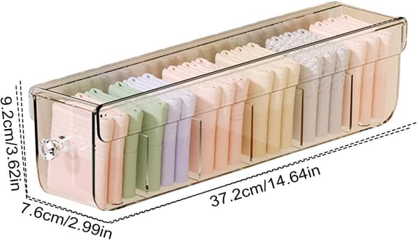 Wall-Mounted Underwear and Sock Organizer with Transparent Drawers, Multi-Layer Hanging Storage Box for Wardrobe