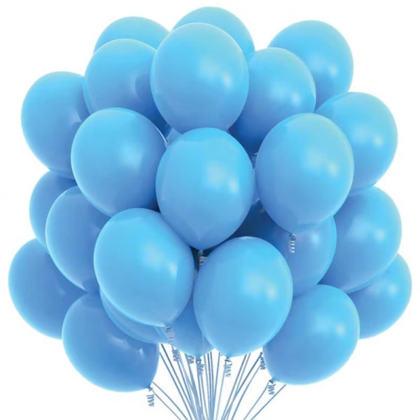 60 stk pastellblå ballonger babyblå ballong lateks lyseblå ballonger som kjønnsavslør babydusj bursdag blå dem