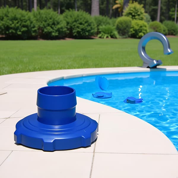 Blue Replacement Adapter for Intex Deluxe Surface Skimmer Wall Adapter with Above Ground Pool Hose Washer Accessory