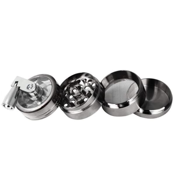 Herb Grinder - Unspecified - 4 Pieces - Zinc Alloy - Silver - 40 * 43mm