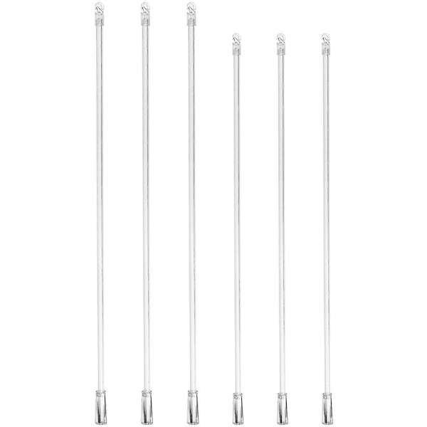 6 stk. Kroge Gardiner Transparent Gardinstang Klar Vindue Blindstang Vertikal Blindstang Transparent Transparent 45X1.3CM