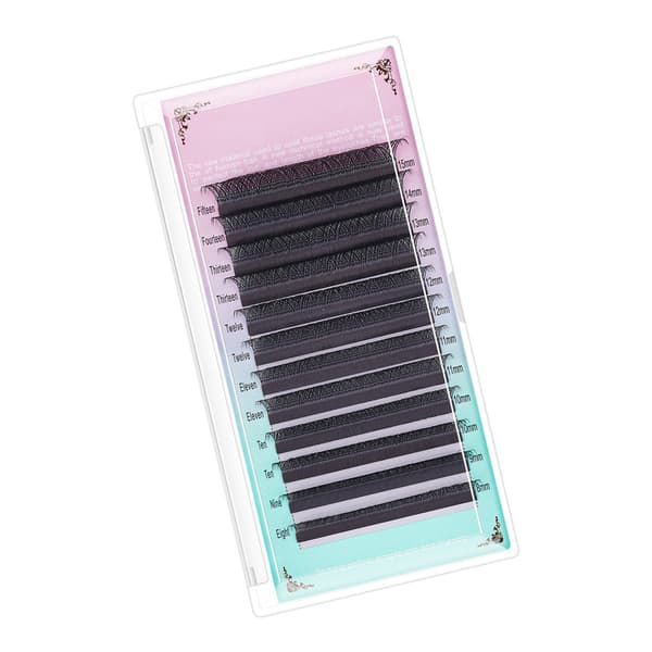 Fluffy Soft Lightweight 12 Rows Eyelash Clusters 8-15mm Mixed Black 0.07D Makeup Extension