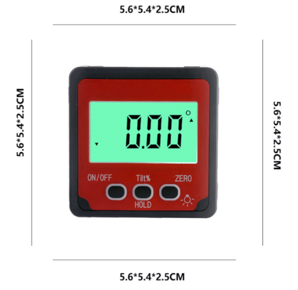 Tiltmeter, digital tiltmeter magnetisk 4 * 90 grader 3-knappers digi