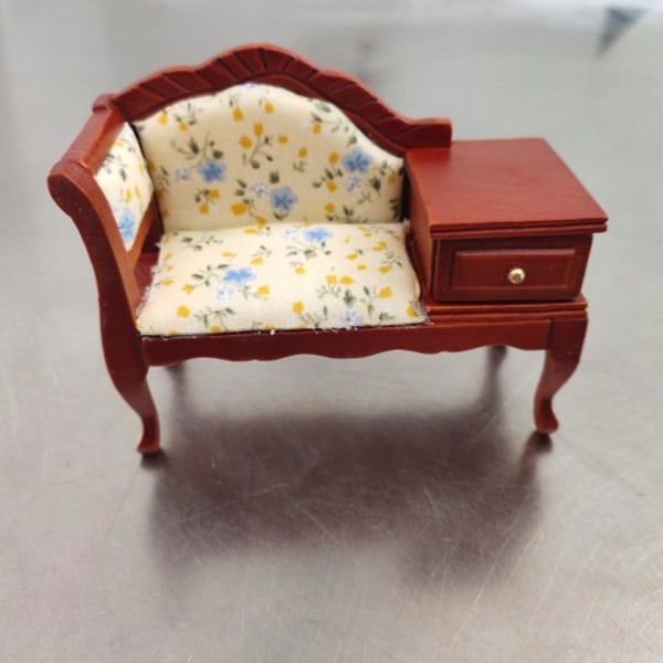 Babydocka Möbler Mini Stol Miniatyr Möbel Dockor Trä Mini Hus Möbel