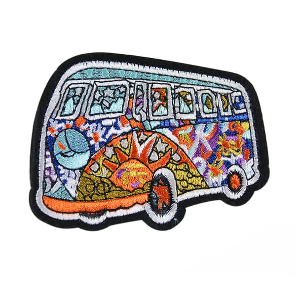 Hippie Bus Bully Love Peace bil - Strygemærke