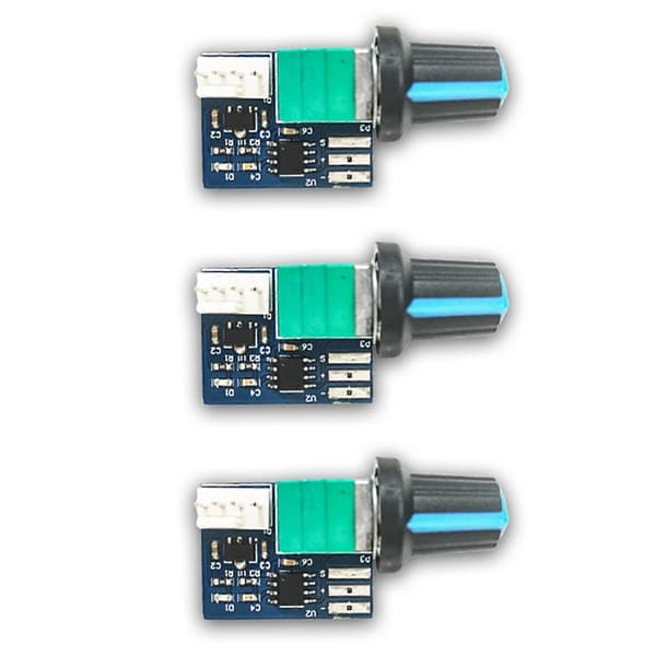 3 stk. computerblæserkontroller PWM hastighedsregulator 12V Envejs 4-benet lavstrøms lydløs blæserkontrol