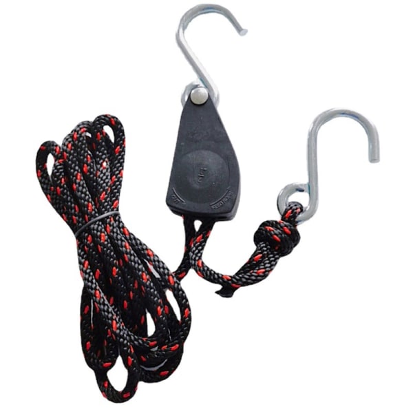 Rope Tie Downs, 1/4 tum X 7,9 fot. Heavy Duty Rope Lock Justerbar spärrremskiva för kajakkanot (2-pack)