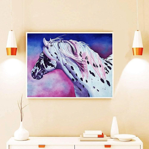 Hest 5D Diamantmaleri Sæt til Voksne, DIY Fuld Rhinesten Diamantmaleri Sæt til Børn, Runde Sten Diamantkunst til Hjem/Dekoration
