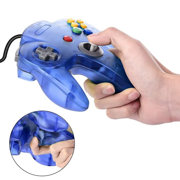 Klassisk USB-controller til N64-spil, USB Retro N64 Gamepad Lilla Purple