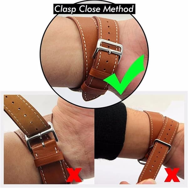 Brown Leather Strap Compatible with Apple Watch 41mm 40mm 38mm