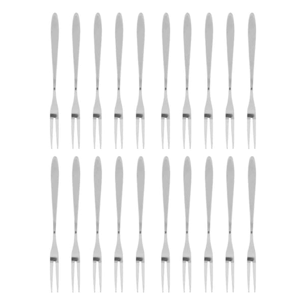 Stainless Steel Fruit Fork Set - 20 Pcs, Long Handles for Serving Cake and Dessert