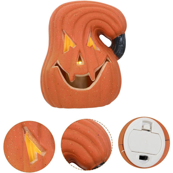 2 st LED Jack-o-Lantern Ljuslykta Pumpa LED Pumpa Lampor Halloween Dekorationer Inomhus Hem Utomhus Lykta Orange