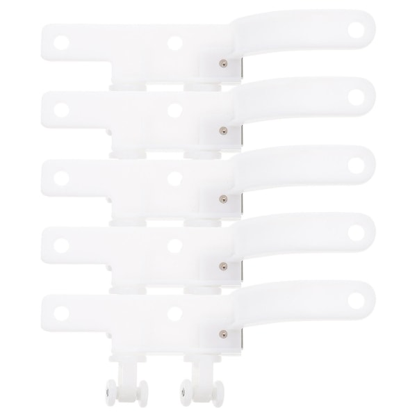 5 Par Heavy Duty Rullehjulsspor til Gardiner Fleksibelt Gardinskinne Gardin Magnetisk Holdback But White 12X4X3CM