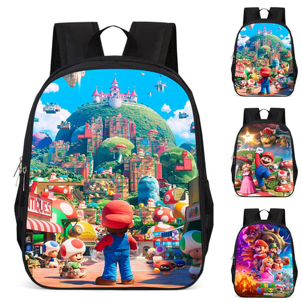 Super Mario Backpack Waterproof School Bag - in stock C C