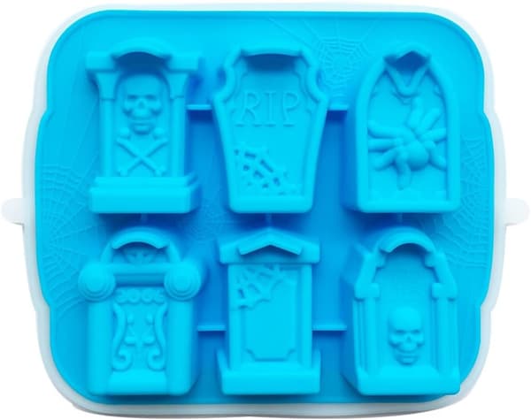 (1*6 Gravvårdskuber) (Blå) 3D Gravvård Isformar, Silikon