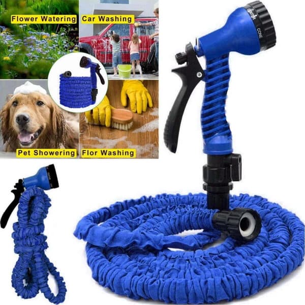 Car Wash Hose, 100ft Automatic Expanding and Contracting Hose for Watering Plants.