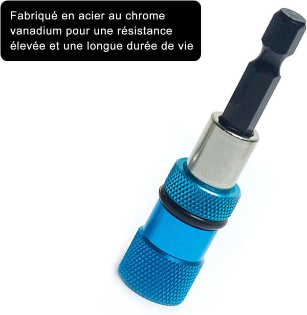 3 stk skruebitssett, magnetisk bitsholder, gipsbitsholder, 6 cm sekskantskaft, for gips, batteridrill og H