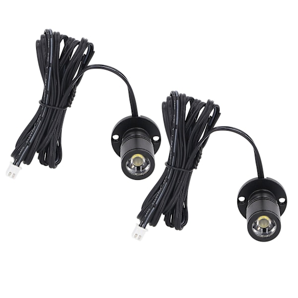 Dæmpbar Mini Spotlight 5V Mini LED Spotlight 1 til 2 Spotlights med Lysdæmper til Display Smykkeskabe Veranda [Db] Sort Black Warm Light