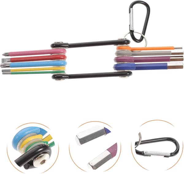 2 Sets of Wrenches Folding Bicycle Screwdrivers Mini Wrenches Folding Bicycle Hand Repair Tools
