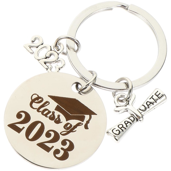Utsökt nyckelring Graduation Themed Class Of 2023 Key Chain Key HängenSilver3CM Silver 3CM